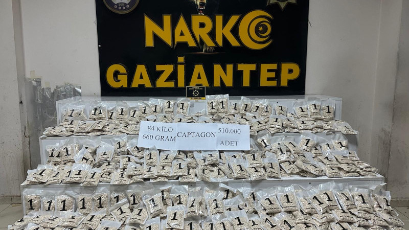Gaziantep’te 510 Bin captagon hap ele geçirildi