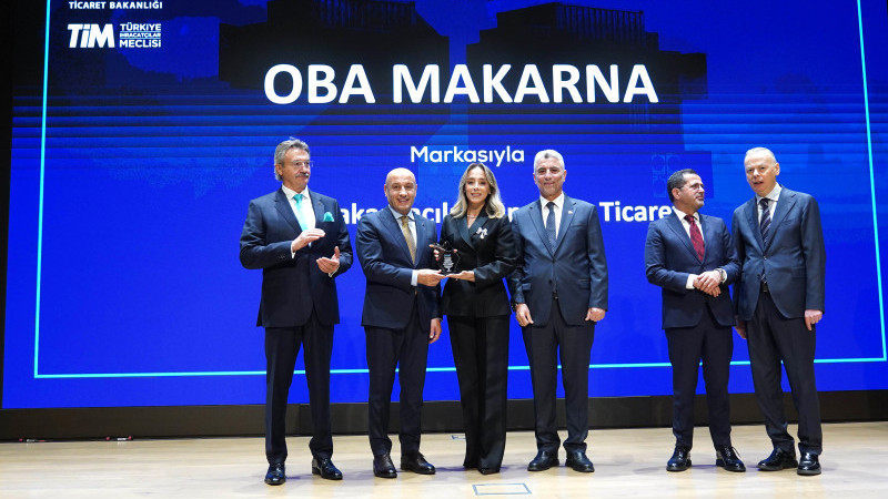 Oba Makarna’ya Turquality’den “En Çok Ülkeye İhracat Yapan Turquality Şampiyonu” ödülü