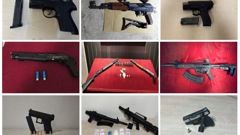 Çok sayıda tabanca ele geçirildi