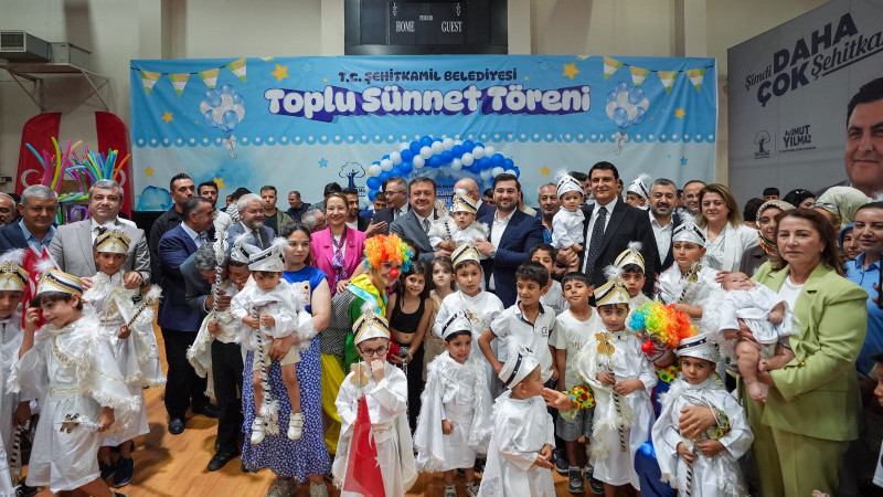 ŞEHİTKAMİL'DE 2. TOPLU SÜNNET TÖRENİ İLE 200 ÇOCUK SÜNNET EDİLDİ